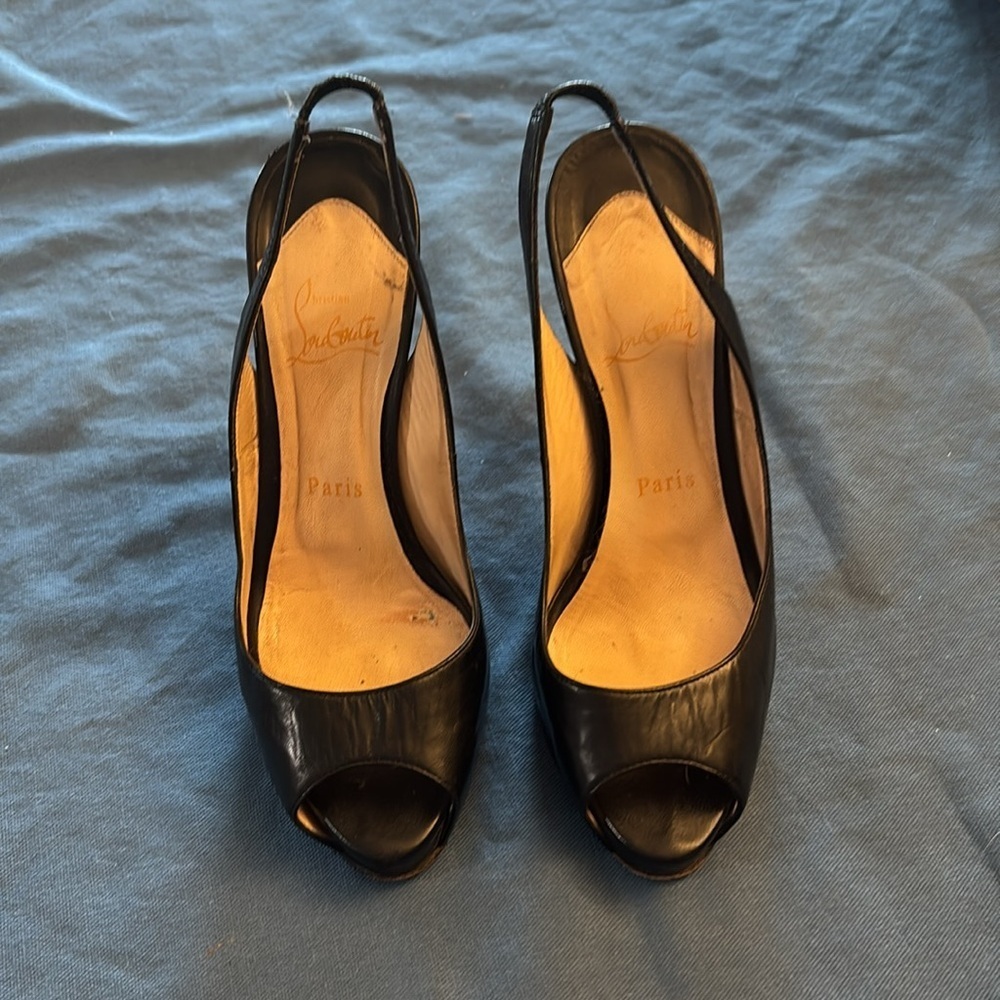 Vintage Christian Louboutin Black Stiletto Heels - Picture 2 of 13